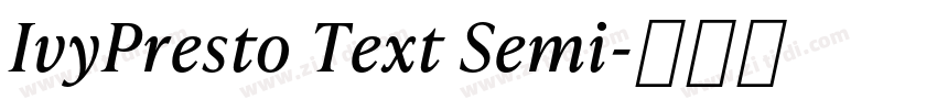 IvyPresto Text Semi字体转换